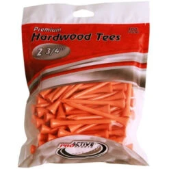 ProActive Premium Sports Hardwood Golf Tees 2.75" -Cheap Golf Shop 2.75 Orange 100
