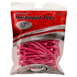 ProActive Premium Sports Hardwood Golf Tees 2.75" -Cheap Golf Shop 2.75 Pink 100