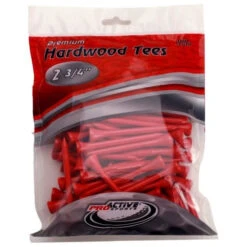 ProActive Premium Sports Hardwood Golf Tees 2.75" -Cheap Golf Shop 2.75 Red 100