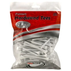 ProActive Premium Sports Hardwood Golf Tees 2.75" -Cheap Golf Shop 2.75 White 100