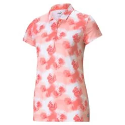 Cobra Puma Women's Cloudspun Watercolor Floral Golf Polo