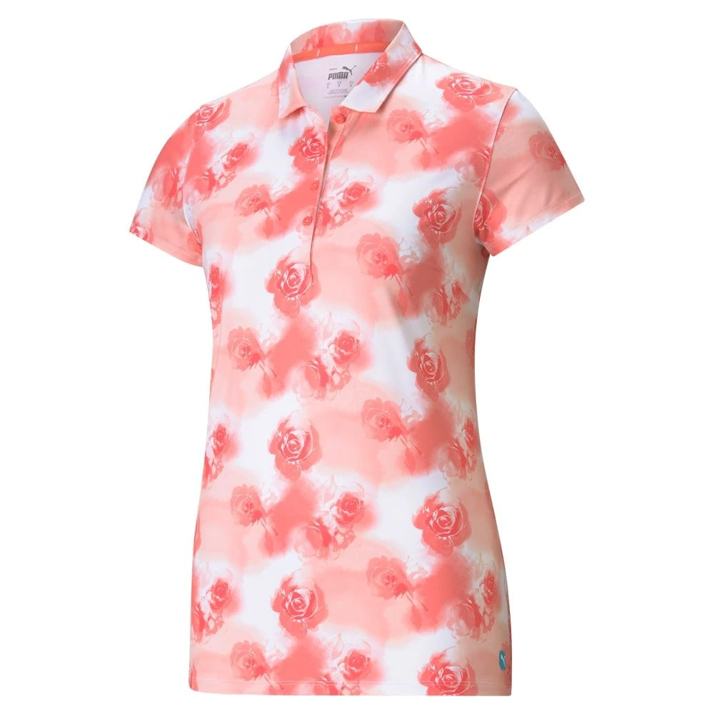 Cobra Puma Women's Cloudspun Watercolor Floral Golf Polo 1 Cobra Puma Women's Cloudspun Watercolor Floral Golf Polo