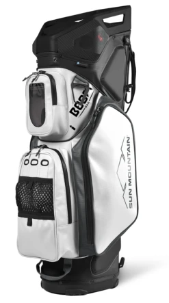 Sun Mountain 2023 Boom Bag Golf Cart Bag With Speakers -Cheap Golf Shop 2023 BoomCart 230392 black white
