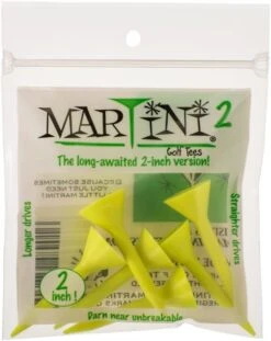 Martini Tees - 2" - 6 Pack -Cheap Golf Shop 2inch Yellow