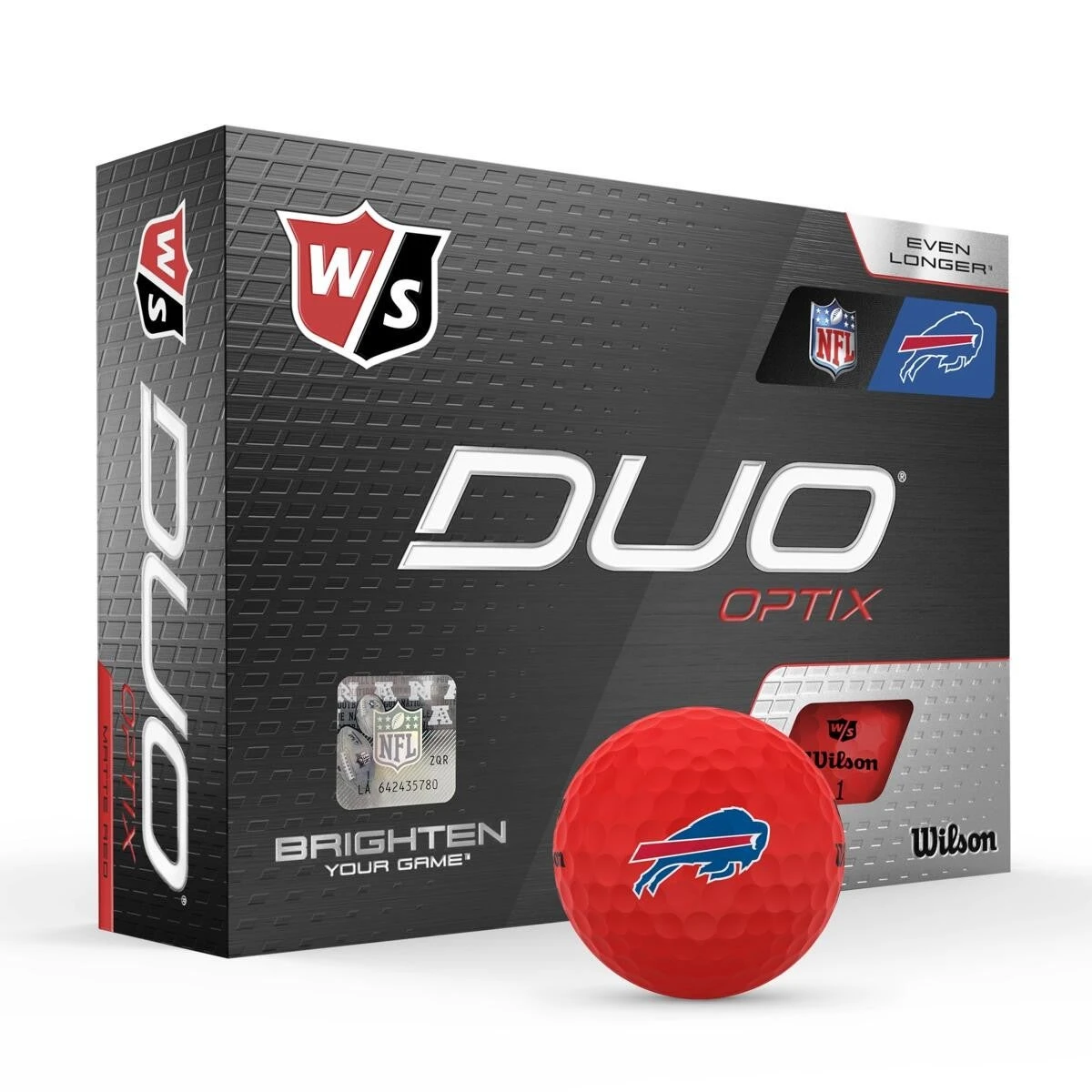 Wilson Staff Duo Optix NFL Team Licensed Golf Balls - Matte Red - Image 4