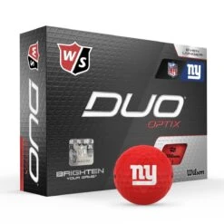Wilson Staff Duo Optix NFL Team Licensed Golf Balls - Matte Red -Cheap Golf Shop 91a6a56b21e63529284921cf69931b22b243ff2e WGWP505NG 9 Duo Optix Box RT Hero NFL NewYork Giants Lockup RD