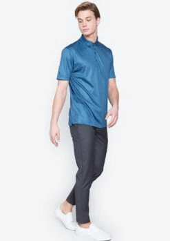 Callaway Jack Nicklaus Black Label By Perry Ellis All Over Mini Foulard Polo Shirts -Cheap Golf Shop AllOverMiniFoulardPolo DeepDiveBlue4