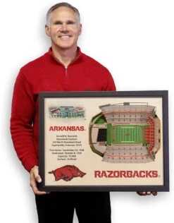 YouTheFan! NCAA 25-Layer StadiumView Wall Art -Cheap Golf Shop ArkansasRazorbacks3