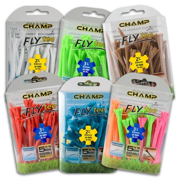 Champ Fly Tees 3.25" Plastic Golf Tees 1 Champ Fly Tees 3.25" Plastic Golf Tees