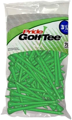 Pride Sports Wood Golf Tees 3.25" -Cheap Golf Shop Classic Wood Tee 3.25 75 count Green