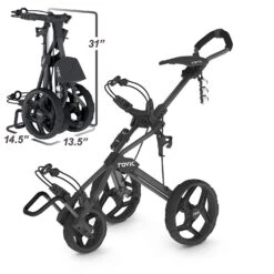 Clicgear Golf 3-Wheel Rovic Junior Push Cart Model RV3J 21 Clicgear Golf 3-Wheel Rovic Junior Push Cart Model RV3J -Cheap Golf Shop Clicgear RV3J Charcoal Black 2