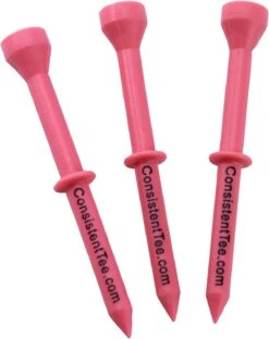 Consistent Tee Golf Tees 10 Pack - 3.25" -Cheap Golf Shop ConsistentTees Pink2