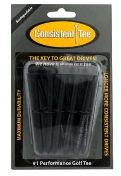 Consistent Tee Golf Tees 10 Pack - 3.25" -Cheap Golf Shop Consistent Tee Black Color