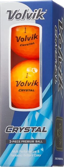 Volvik Crystal Focus Colored Golf Balls 13 Volvik Crystal Focus Colored Golf Balls -Cheap Golf Shop CrystalFocus2022 OrangeSleeve