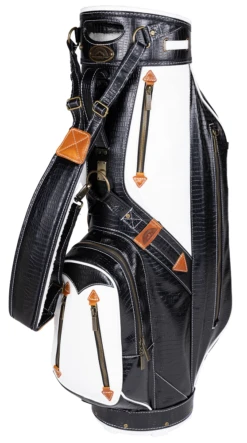 Sun Mountain 2023 Dundee Leather Cart Bag 7 Sun Mountain 2023 Dundee Leather Cart Bag -Cheap Golf Shop Dundee N230415 black white