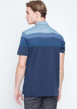 Callaway Jack Nicklaus Black Label By Perry Ellis Engineered Jacquard Polo Shirts -Cheap Golf Shop EngineeredJacquardPolo ClassicNavy2