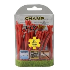 Champ Fly Tees 2.75" Plastic Golf Tees -Cheap Golf Shop Flytee 2.75 red