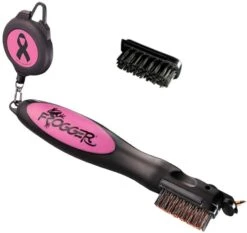 Frogger Golf BrushPro Retractable Golf Club Brush With Groove Cleaner 11 Frogger Golf BrushPro Retractable Golf Club Brush With Groove Cleaner -Cheap Golf Shop Frogger Original Club Brush Pink Ribbon