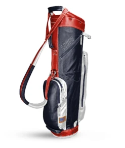 Sun Mountain Golf Leather Cart Bag 12 Sun Mountain Golf Leather Cart Bag -Cheap Golf Shop G823519LeatherCartNavy White Red
