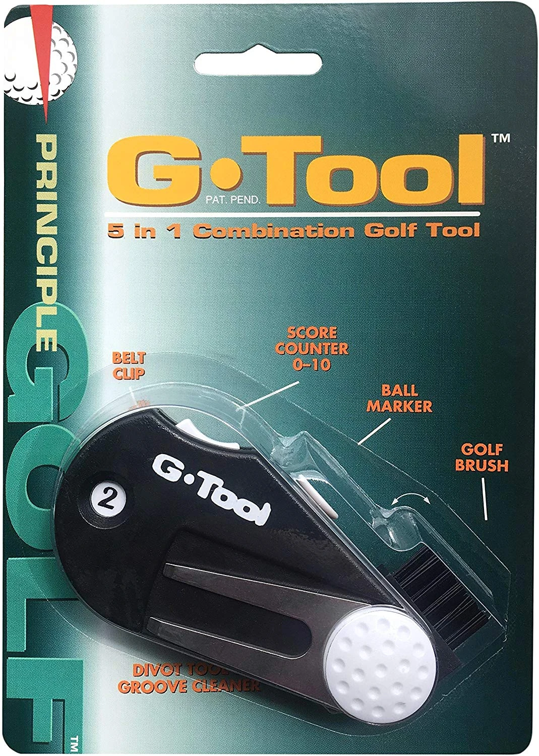 G-Tool 5-In-One Club Brush, Divot Tool, Score Counter, Ball Marker Holder, And Groove Cleaner 1 G-Tool 5-In-One Club Brush, Divot Tool, Score Counter, Ball Marker Holder, And Groove Cleaner
