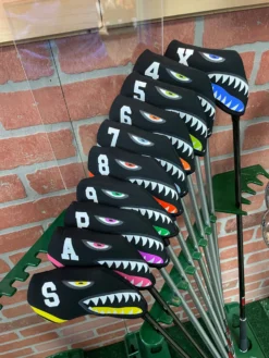 Shark Bite Neoprene Iron Head Covers Set -Cheap Golf Shop IMG 2810 scaled