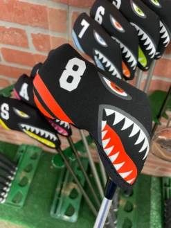 Shark Bite Neoprene Iron Head Covers Set -Cheap Golf Shop IMG 2811 scaled