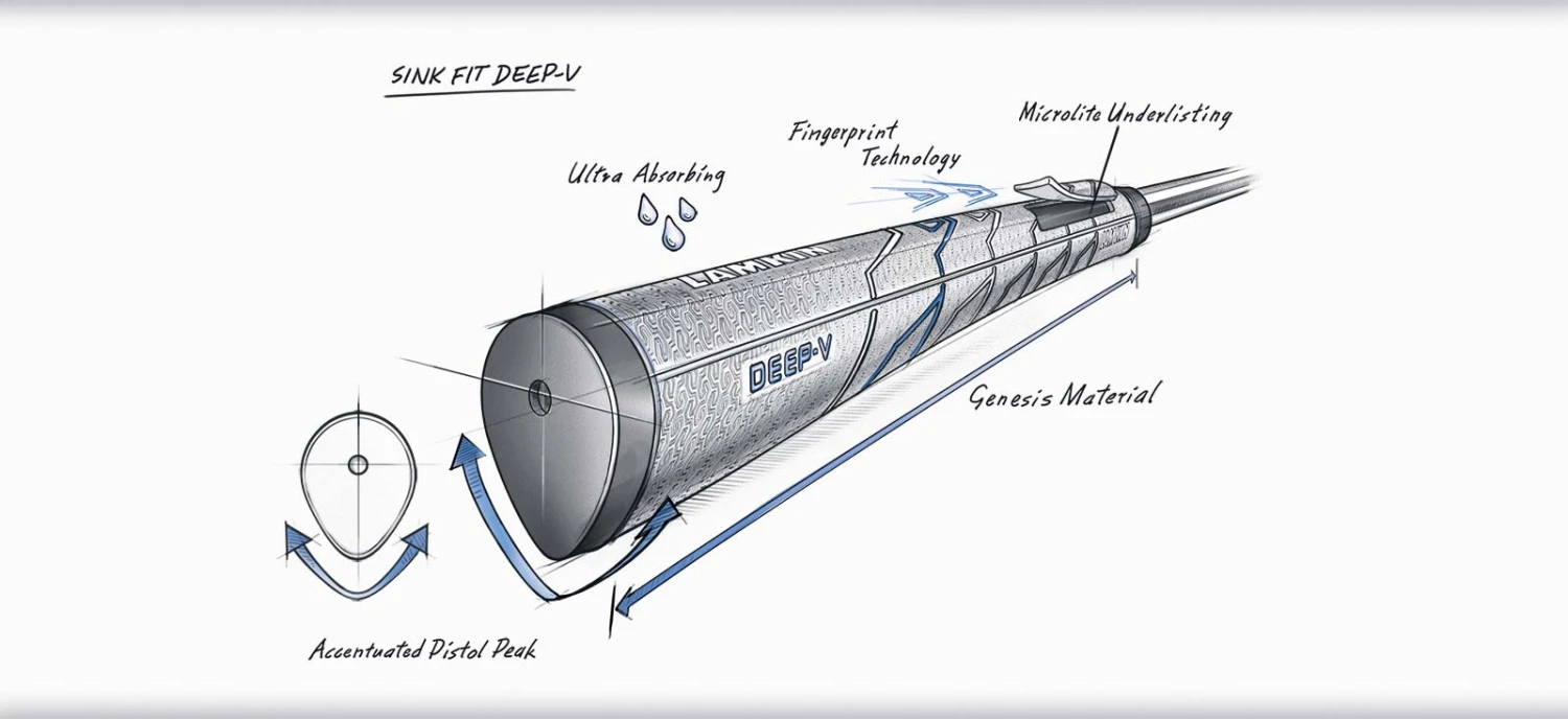 Lamkin SinkFit Deep-V Putter Grip 7 Lamkin SinkFit Deep-V Putter Grip - Image 7