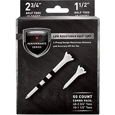 Maxfli Performance Series Low Resistance White Golf Tees - 50 Pack 1 Maxfli Performance Series Low Resistance White Golf Tees - 50 Pack