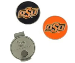 Team Effort Collegiate Hat Clip And 2 Ball Markers 8 Team Effort Collegiate Hat Clip And 2 Ball Markers -Cheap Golf Shop Oklahoma State University Hat Clip Ball Markers Team Effort