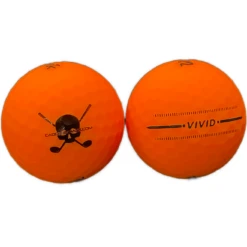 CaddiesShack Custom Jolly Rogers Skull & Crossbones Volvik Vivid Matte Golf Balls -Cheap Golf Shop Orangevivid