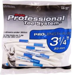 Pride Professional Tee System ProLength Golf Tees -Cheap Golf Shop PTS ProLength Blue 15ct 3.25