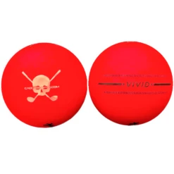 CaddiesShack Custom Jolly Rogers Skull & Crossbones Volvik Vivid Matte Golf Balls -Cheap Golf Shop RedVivid