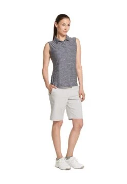 Izod Golf Ladies Sleeveless Heather Polo -Cheap Golf Shop Sleeveless Heather Polo Blue Night 2