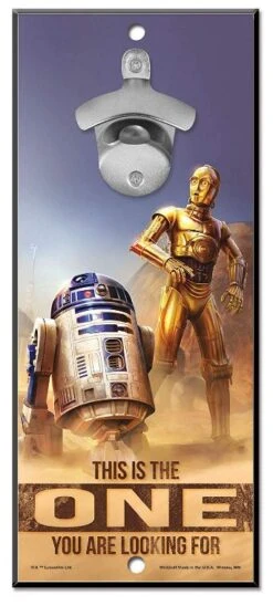 WinCraft Star Wars Bottle Opener 13" X 5" Wooden Signs 7 WinCraft Star Wars Bottle Opener 13" X 5" Wooden Signs -Cheap Golf Shop Star Wars bottle opener R2D2 ONE