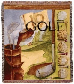 Vintage Golf Throw Blanket 50" X 60"