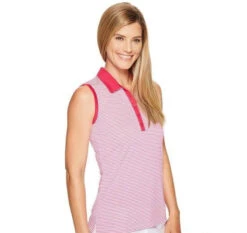 Nike Golf Womens Victory Stripe Sleeveless Polo Shirt -Cheap Golf Shop Victory Stiped Sleeveless Polo 2