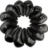Volf Golf Black Synthetic Leather Iron Covers Set