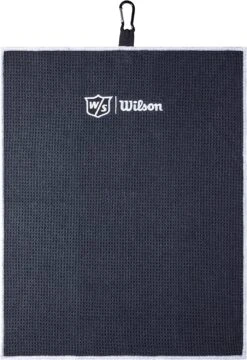 Wilson Staff Microfiber Trifold Golf Towel 16" X 21" Black -Cheap Golf Shop WIlsonTriFoldTowelBlack 2