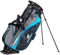 Tour Edge Exotics Xtreme 4 Stand Bags -Cheap Golf Shop Xtreme 4 Carry Bag Gray Scratch Plaid Blue