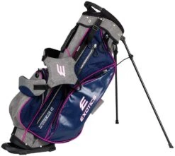 Tour Edge Exotics Xtreme 4 Stand Bags -Cheap Golf Shop Xtreme 4 Carry Bag Navy Scratch Plaid Pink