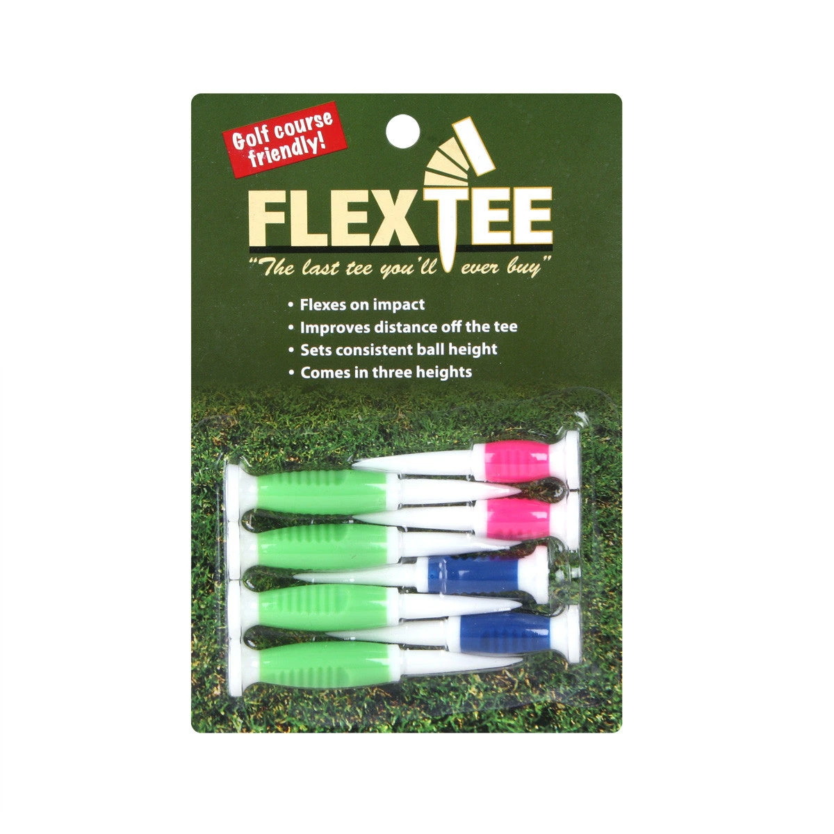 FlexTee Flexible Golf Tees - 8 Pack - Multi Heights - Image 2