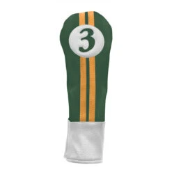 Sahara Retro Vintage #3 Fairway Wood Headcovers 20 Sahara Retro Vintage #3 Fairway Wood Headcovers -Cheap Golf Shop green yellow hc fw 3